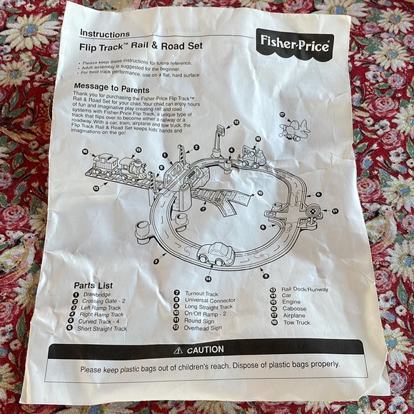 VTG 1992 Fisher Price Flip Track Rail & Road - Picture 14 of 16
